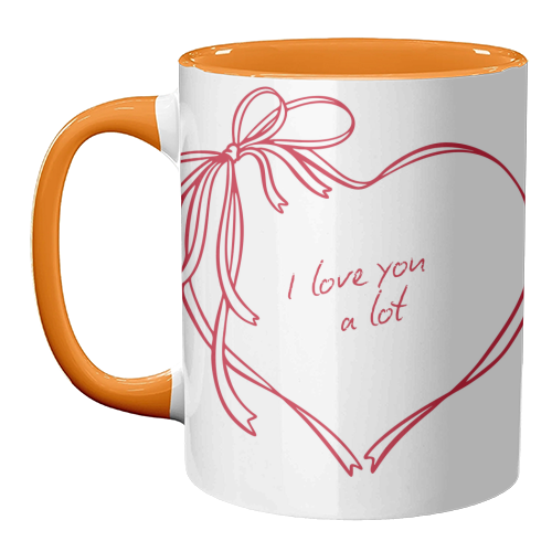 I Love you a lot - unique mug by Ms Doodle