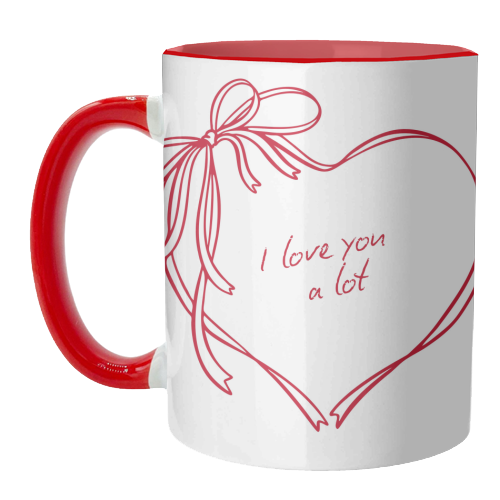 I Love you a lot - unique mug by Ms Doodle