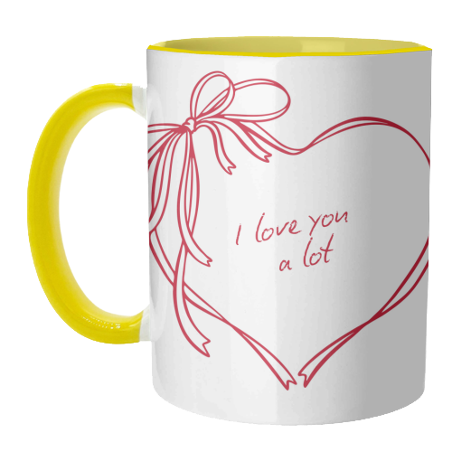 I Love you a lot - unique mug by Ms Doodle