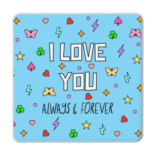 I Love You, Always & Forever - personalised beer coaster by Adam Regester