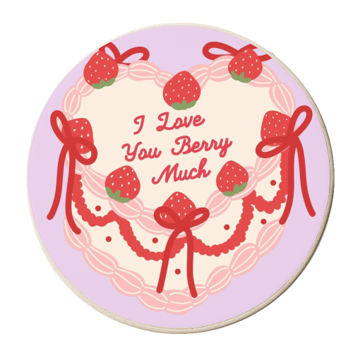 I Love You Berry Much - personalised beer coaster by Lilly Rose
