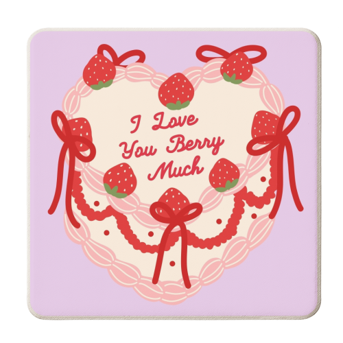 I Love You Berry Much - personalised beer coaster by Lilly Rose