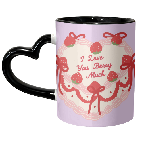 I Love You Berry Much - unique mug by Lilly Rose