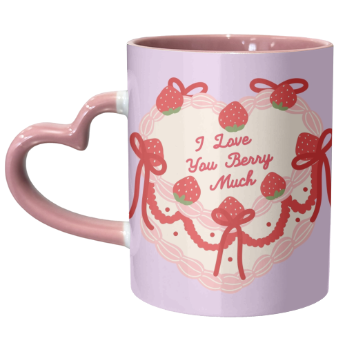 I Love You Berry Much - unique mug by Lilly Rose