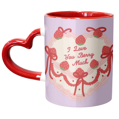 I Love You Berry Much - unique mug by Lilly Rose
