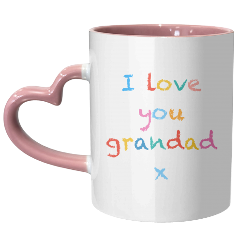 I love you grandad x - unique mug by Adam Regester