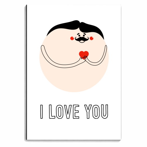 I Love You Graphic - personalised A4, A5, A6 notebook by Adam Regester
