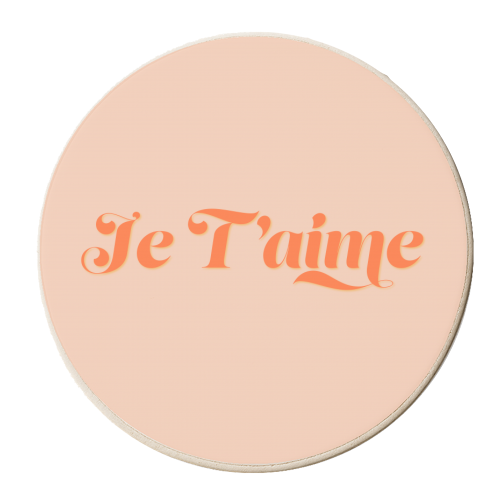 I Love You in French - personalised beer coaster by Dominique Benedict