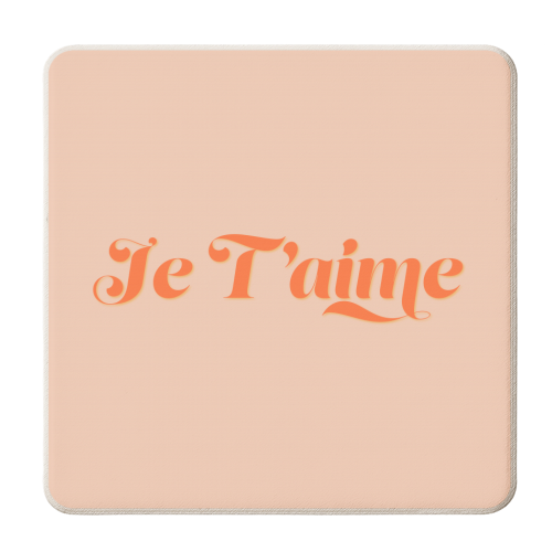 I Love You in French - personalised beer coaster by Dominique Benedict