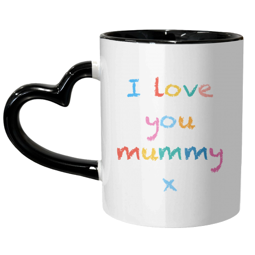 I love you Mummy x - unique mug by Adam Regester