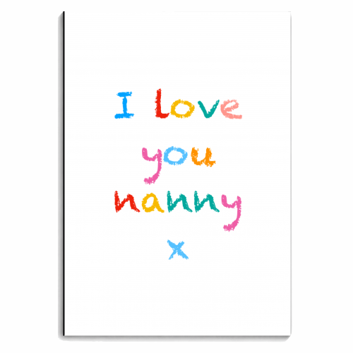 I love you nanny x - personalised A4, A5, A6 notebook by Adam Regester