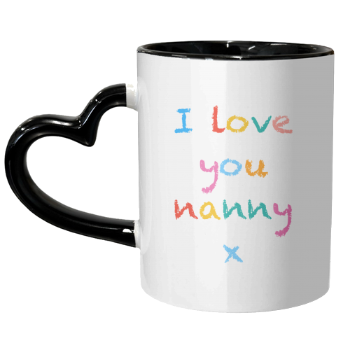 I love you nanny x - unique mug by Adam Regester
