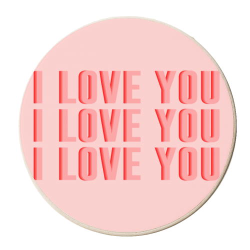 I Love You - personalised beer coaster by The 13 Prints