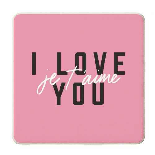 I Love You - personalised beer coaster by The Native State