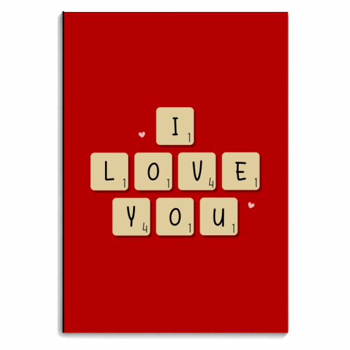 I love you scrabble print - personalised A4, A5, A6 notebook by The Girl Next Draw