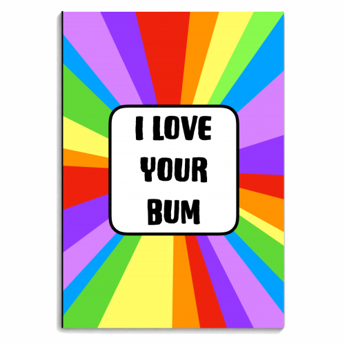 I Love Your Bum - personalised A4, A5, A6 notebook by Adam Regester