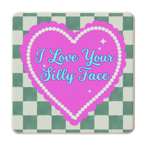 I Love Your Silly Face - personalised beer coaster by Nida Designs
