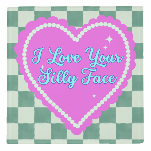 I Love Your Silly Face - personalised beer coaster by Nida Designs