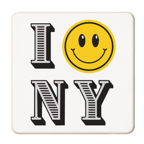 I :) NY - personalised beer coaster by Lilly Rose