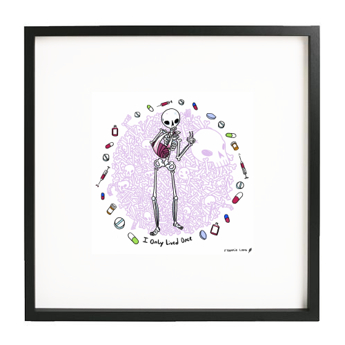 I only lived once - framed poster print by Frankie Long