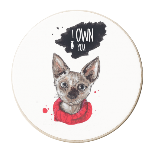 I Own You - personalised beer coaster by Gaz is a Cookie