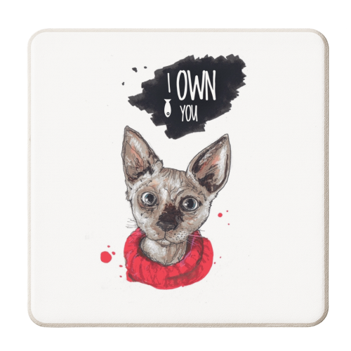 I Own You - personalised beer coaster by Gaz is a Cookie