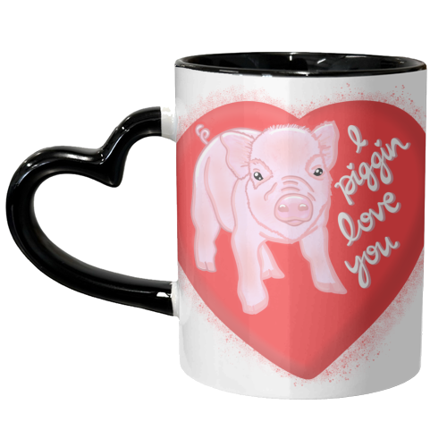 I piggin love you - unique mug by PixieDrew