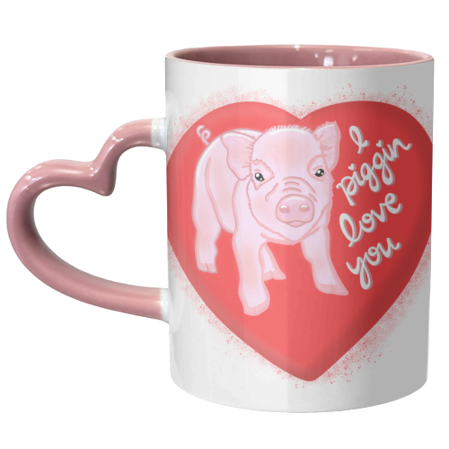 I piggin love you - unique mug by PixieDrew