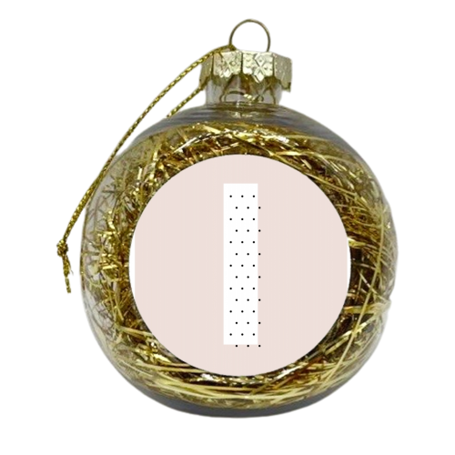 I Polka Dot Initial - xmas bauble by Toni Scott