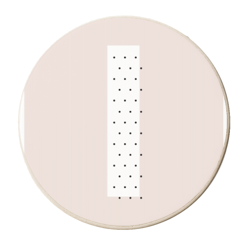 I Polka Dot Initial - personalised beer coaster by Toni Scott