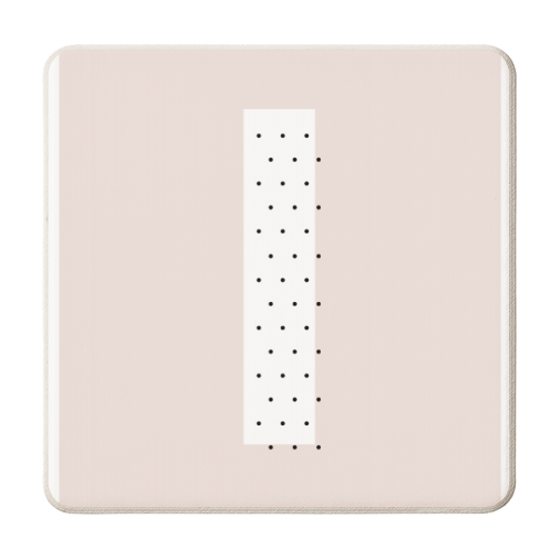 I Polka Dot Initial - personalised beer coaster by Toni Scott