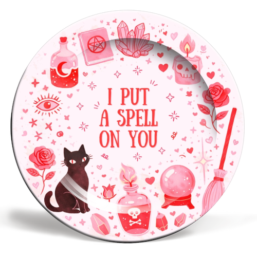 I put a spell on you - ceramic dinner plate by Lilly Rose