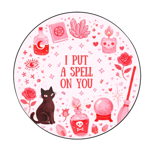 I put a spell on you - Circle Sticker by Lilly Rose