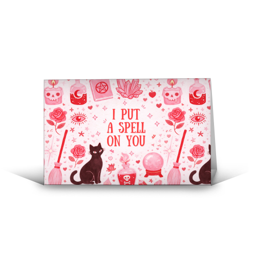 I put a spell on you - funny greeting card by Lilly Rose