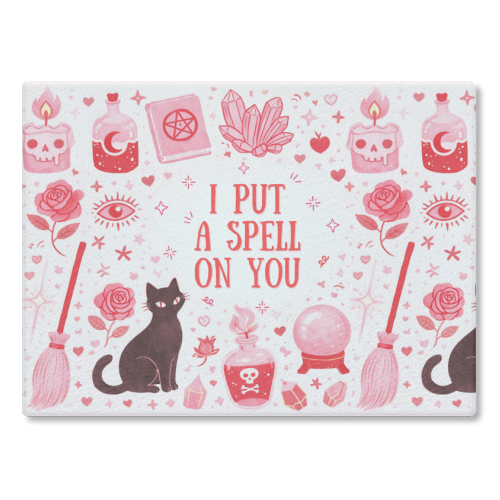 I put a spell on you - glass chopping board by Lilly Rose
