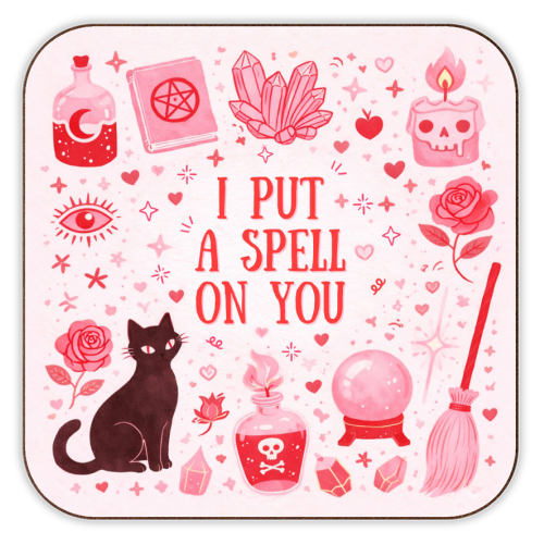 I put a spell on you - personalised beer coaster by Lilly Rose