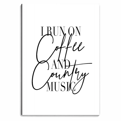 I Run On Coffee and Country Music - personalised A4, A5, A6 notebook by Toni Scott