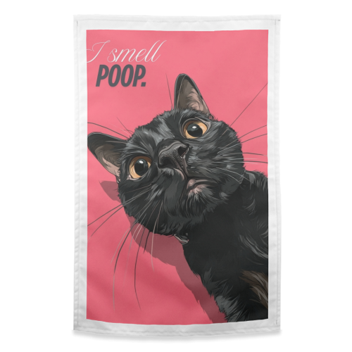 I smell poop. - funny tea towel by DejaReve