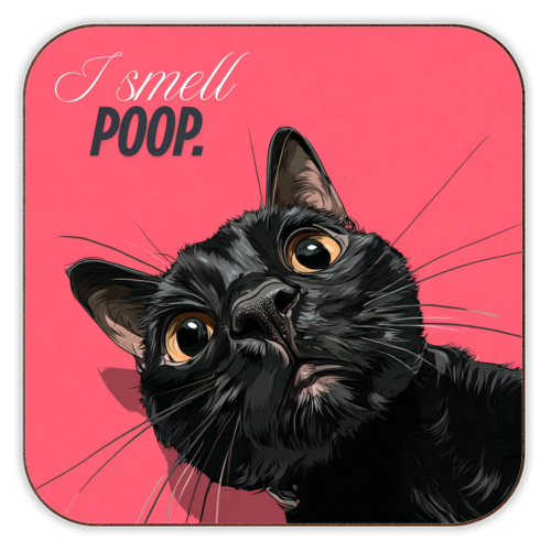 I smell poop. - personalised beer coaster by DejaReve
