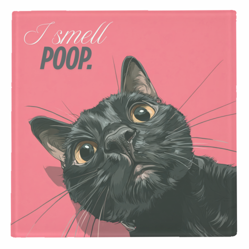 I smell poop. - personalised beer coaster by DejaReve