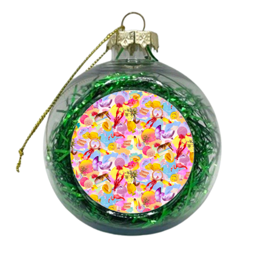 I Spy Series - Summer High Pink Edition - xmas bauble by Lisa Wardle