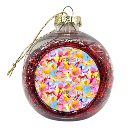 I Spy Series - Summer High Pink Edition - xmas bauble by Lisa Wardle