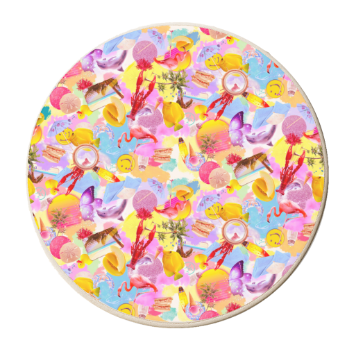 I Spy Series - Summer High Pink Edition - personalised beer coaster by Lisa Wardle