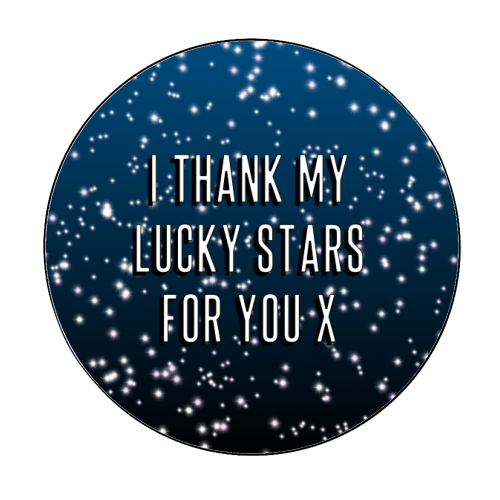I Thank My Lucky Stars For You - Circle Sticker by Adam Regester