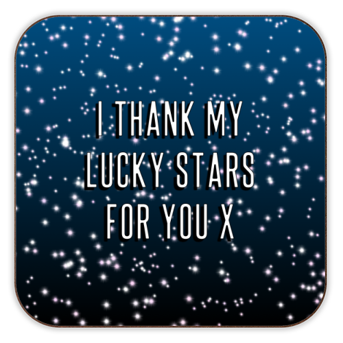 I Thank My Lucky Stars For You - personalised beer coaster by Adam Regester