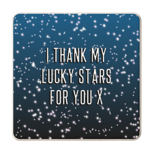 I Thank My Lucky Stars For You - personalised beer coaster by Adam Regester