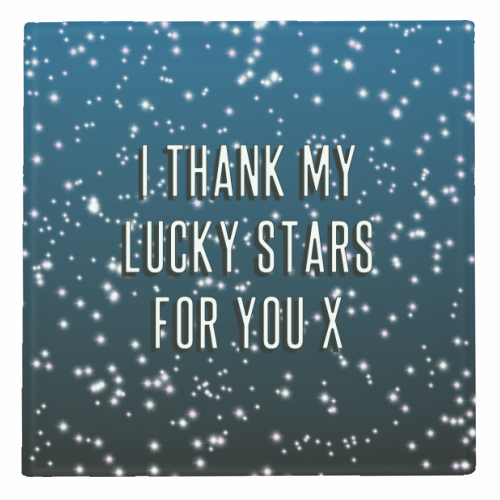 I Thank My Lucky Stars For You - personalised beer coaster by Adam Regester