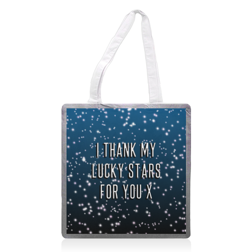 I Thank My Lucky Stars For You - printed canvas tote bag by Adam Regester