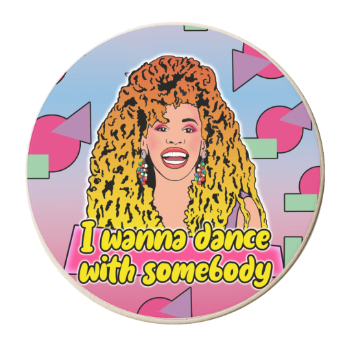 I wanna Dance With Somebody! - personalised beer coaster by Bite Your Granny