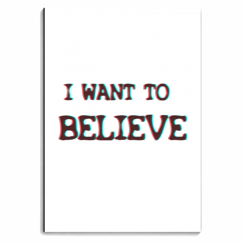 I WANT TO BELIEVE - X Files Inspired - personalised A4, A5, A6 notebook by AJ Illustration